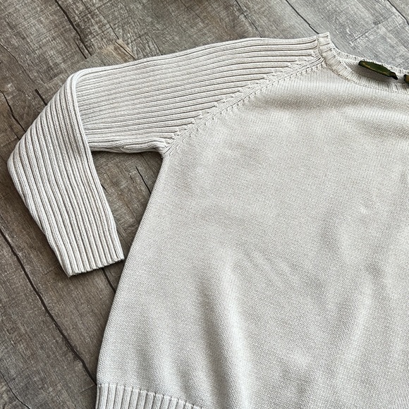 Timberland 100% cotton woven scoop neck sweater size medium - Picture 5 of 6